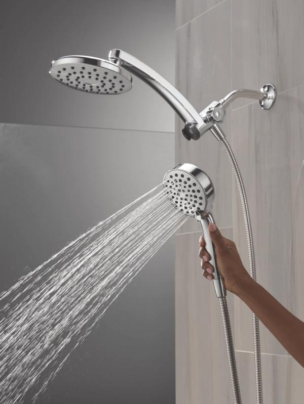 DELTA Universal Showering Components PivotPro 3-in-1 Combination Shower — Chrome