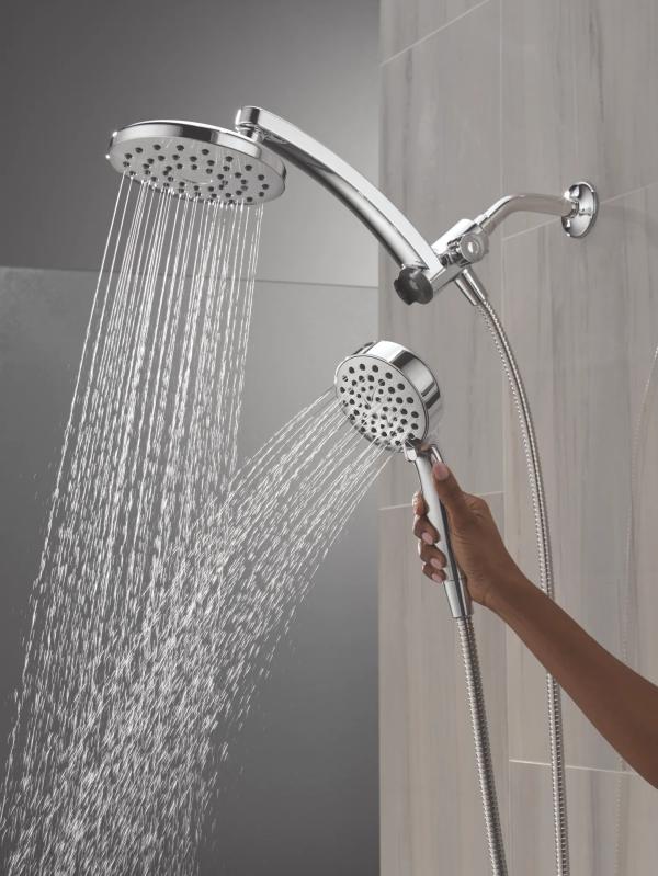 DELTA Universal Showering Components PivotPro 3-in-1 Combination Shower — Chrome