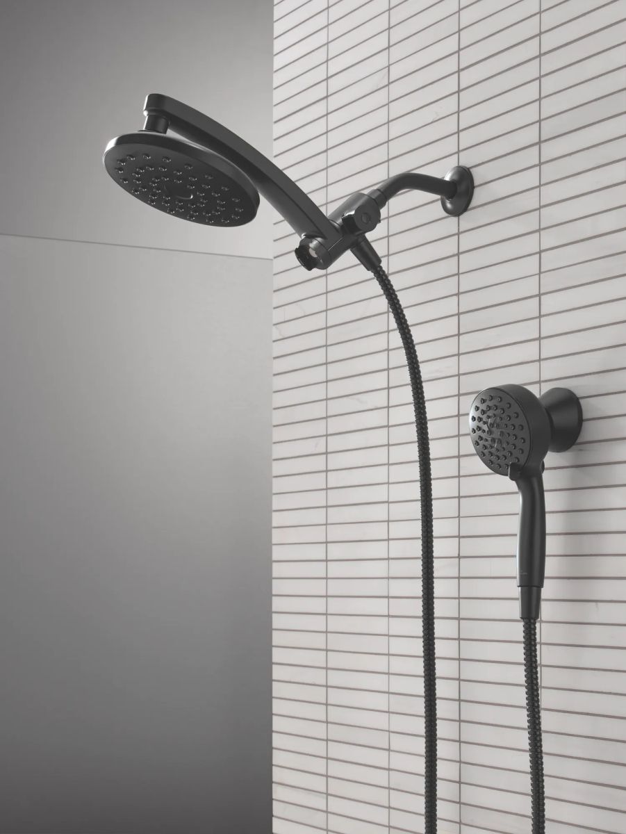 DELTA Universal Showering Components PivotPro 3-in-1 Combination Shower — Matte Black