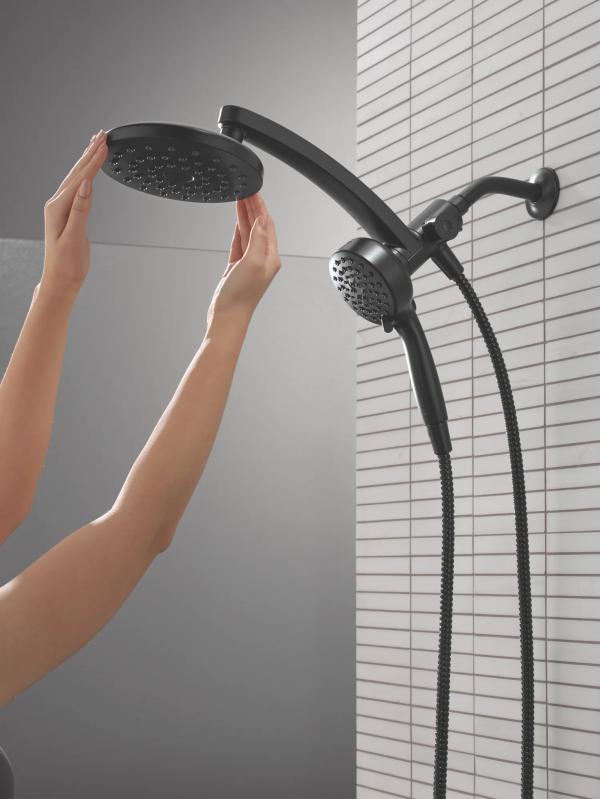 DELTA Universal Showering Components PivotPro 3-in-1 Combination Shower — Matte Black