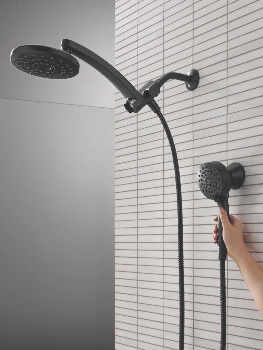 DELTA Universal Showering Components PivotPro 3-in-1 Combination Shower — Matte Black