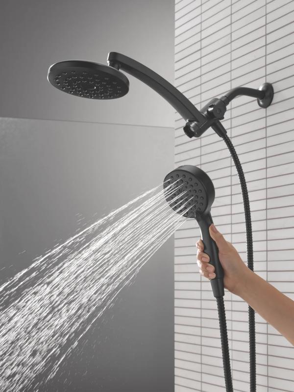 DELTA Universal Showering Components PivotPro 3-in-1 Combination Shower — Matte Black