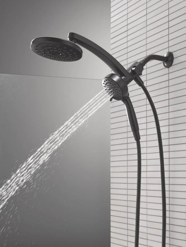 DELTA Universal Showering Components PivotPro 3-in-1 Combination Shower — Matte Black