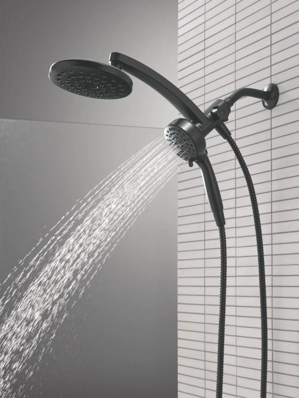 DELTA Universal Showering Components PivotPro 3-in-1 Combination Shower — Matte Black