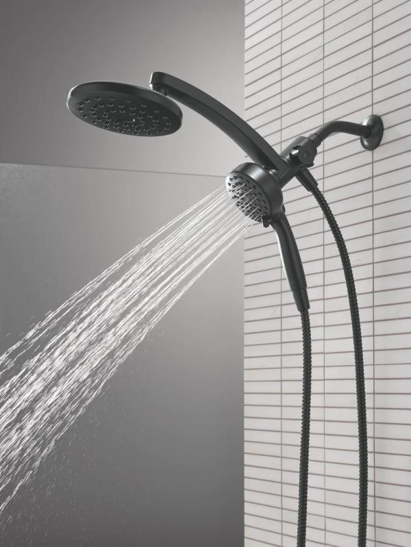 DELTA Universal Showering Components PivotPro 3-in-1 Combination Shower — Matte Black
