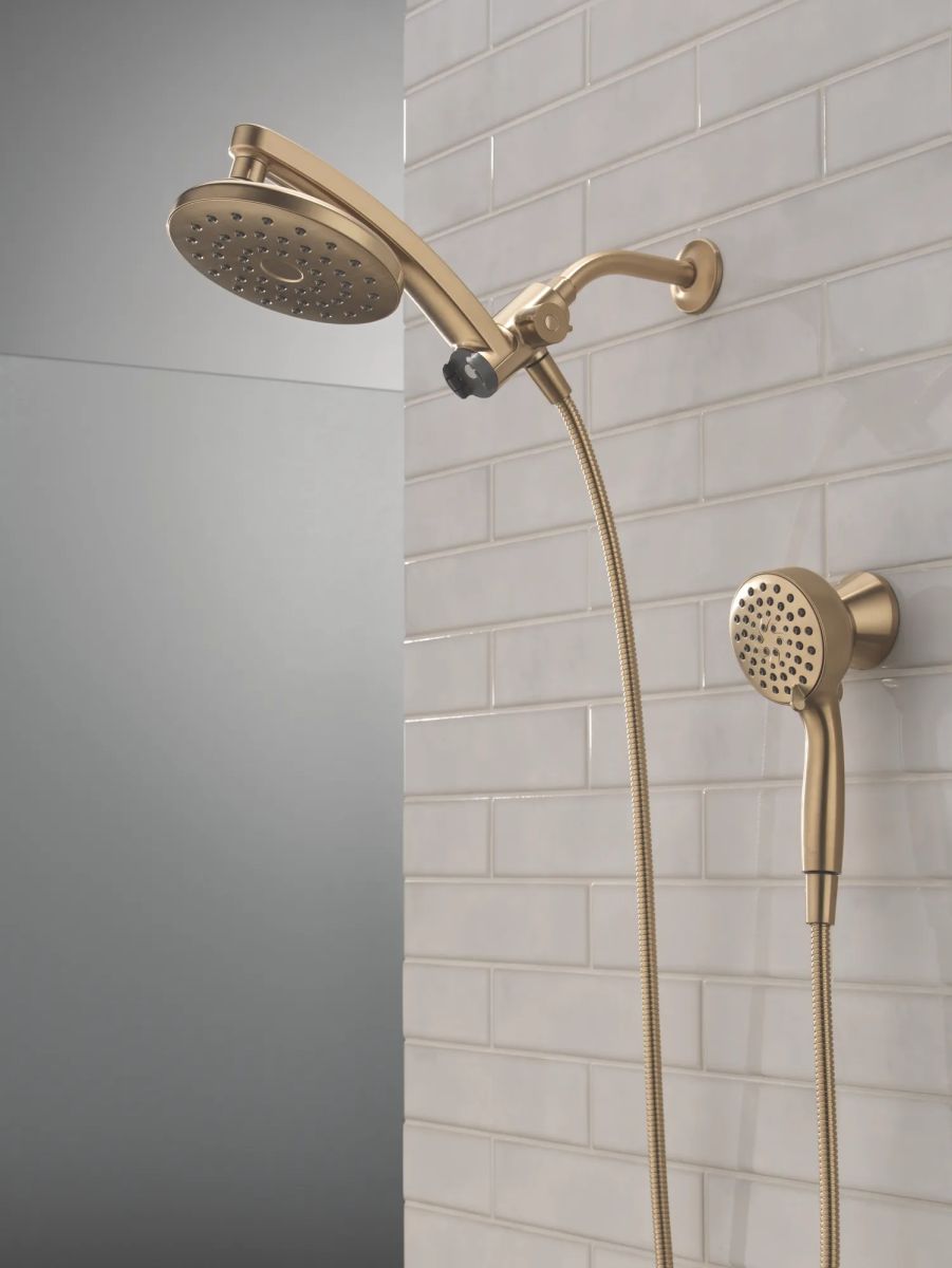 DELTA Universal Showering Components PivotPro 3-in-1 Combination Shower — Champagne Bronze