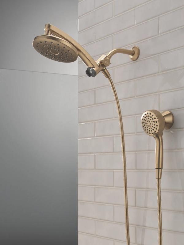 DELTA Universal Showering Components PivotPro 3-in-1 Combination Shower — Champagne Bronze
