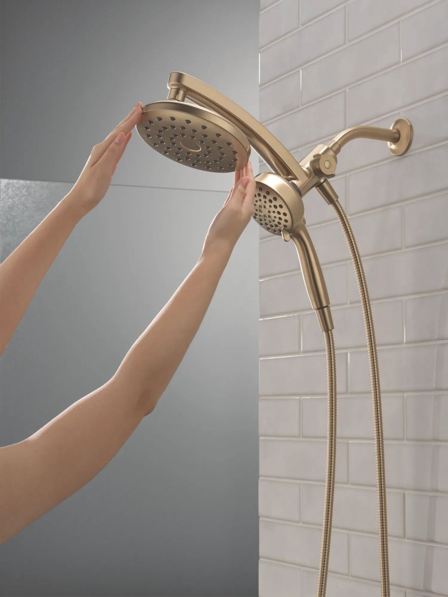 DELTA Universal Showering Components PivotPro 3-in-1 Combination Shower — Champagne Bronze
