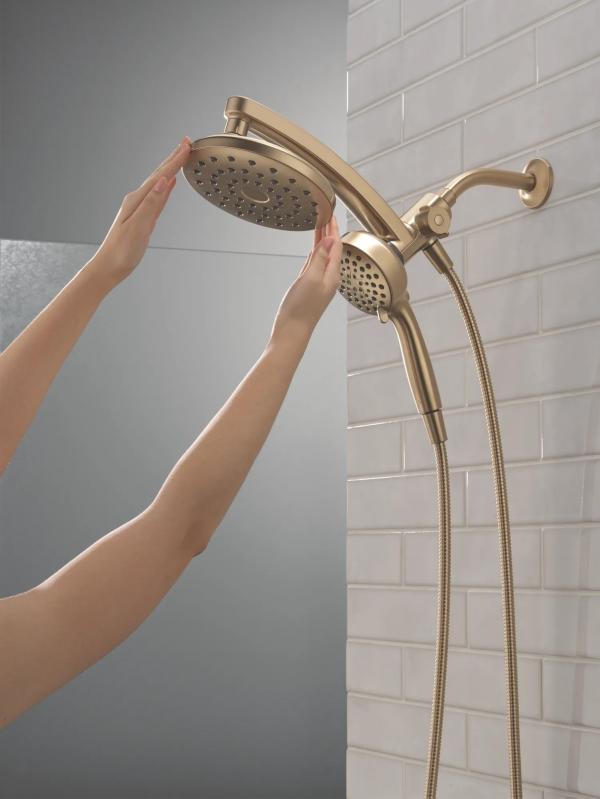 DELTA Universal Showering Components PivotPro 3-in-1 Combination Shower — Champagne Bronze