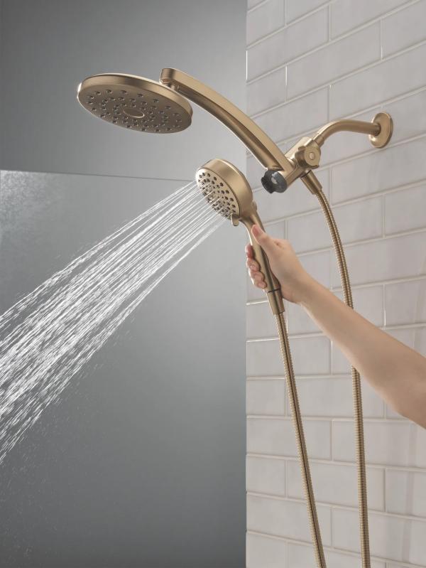 DELTA Universal Showering Components PivotPro 3-in-1 Combination Shower — Champagne Bronze