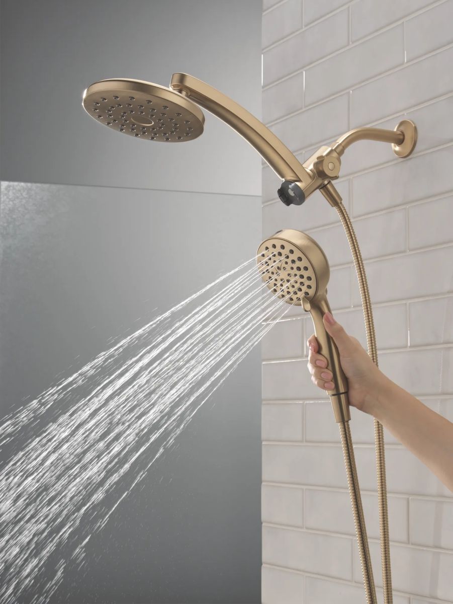 DELTA Universal Showering Components PivotPro 3-in-1 Combination Shower — Champagne Bronze