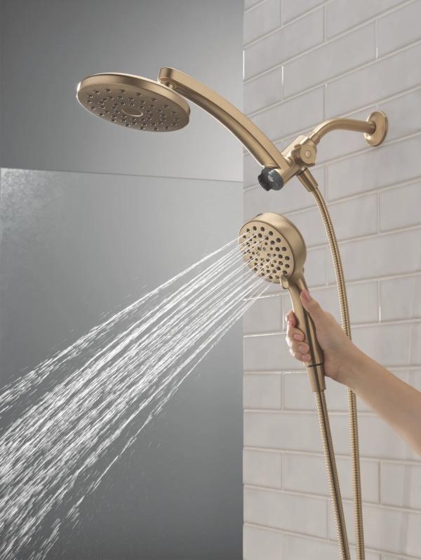 DELTA Universal Showering Components PivotPro 3-in-1 Combination Shower — Champagne Bronze