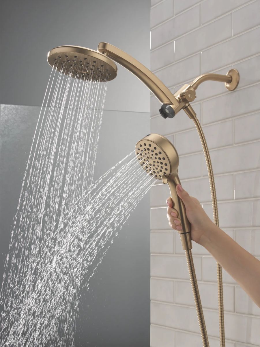 DELTA Universal Showering Components PivotPro 3-in-1 Combination Shower — Champagne Bronze