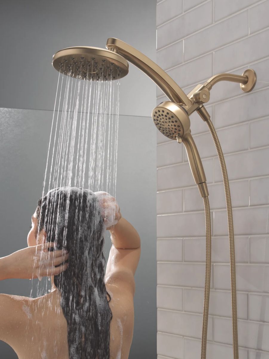 DELTA Universal Showering Components PivotPro 3-in-1 Combination Shower — Champagne Bronze
