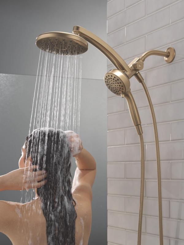 DELTA Universal Showering Components PivotPro 3-in-1 Combination Shower — Champagne Bronze