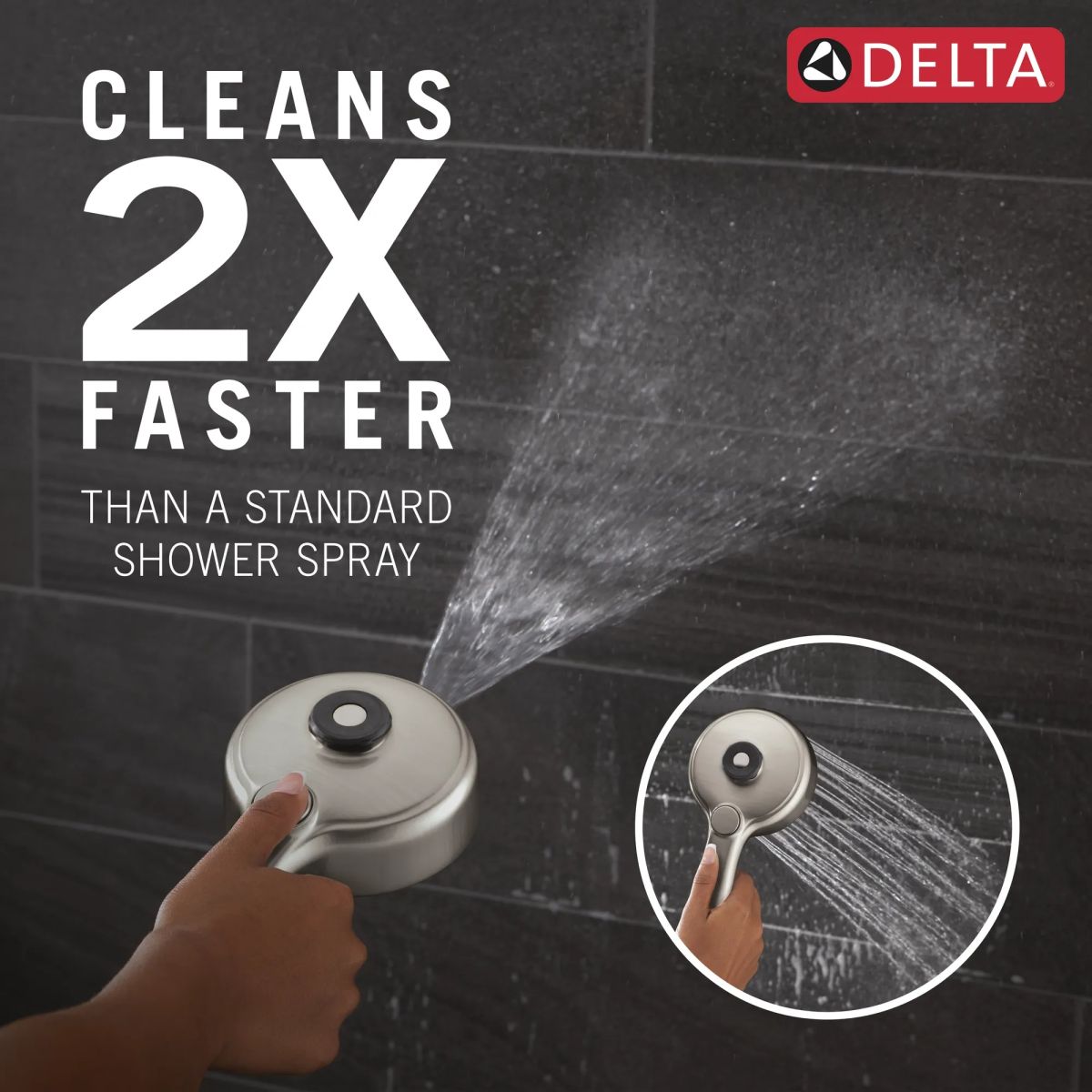 DELTA Universal Showering Components PivotPro 3-in-1 Combination Shower — Spotshield Brushed Nickel