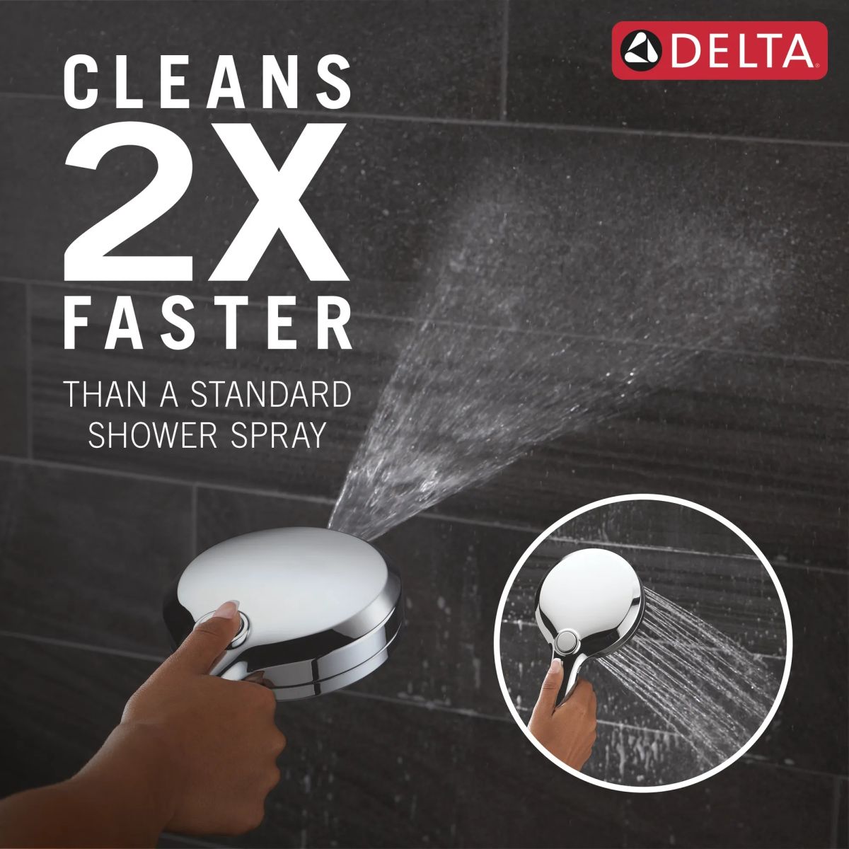 DELTA Universal Showering Components 6-Setting In2ition  with ProClean — Chrome