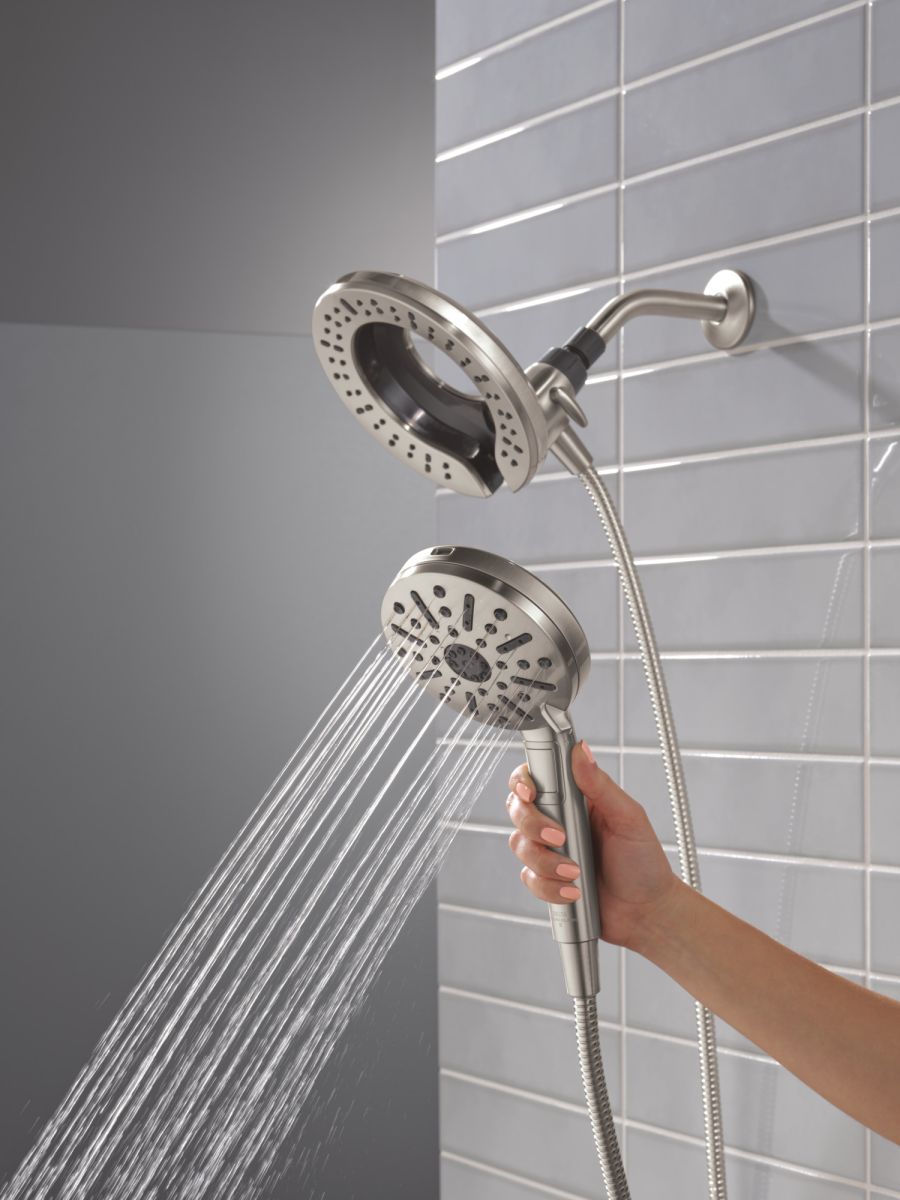 DELTA Universal Showering Components 6-Setting In2ition  with ProClean — Spotshield Brushed Nickel