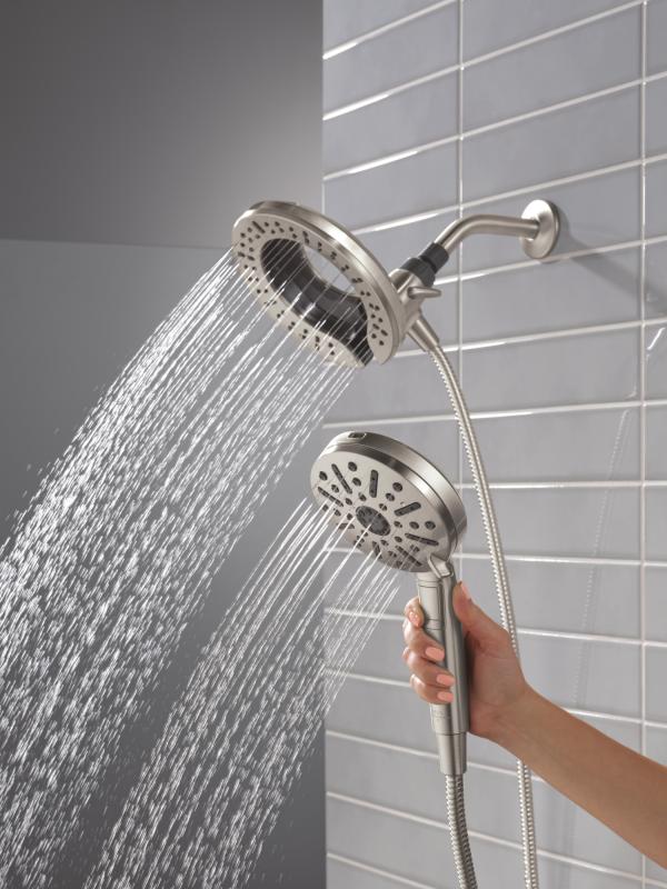DELTA Universal Showering Components 6-Setting In2ition  with ProClean — Spotshield Brushed Nickel