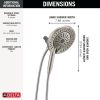 DELTA Universal Showering Components 6-Setting In2ition  with ProClean — Spotshield Brushed Nickel