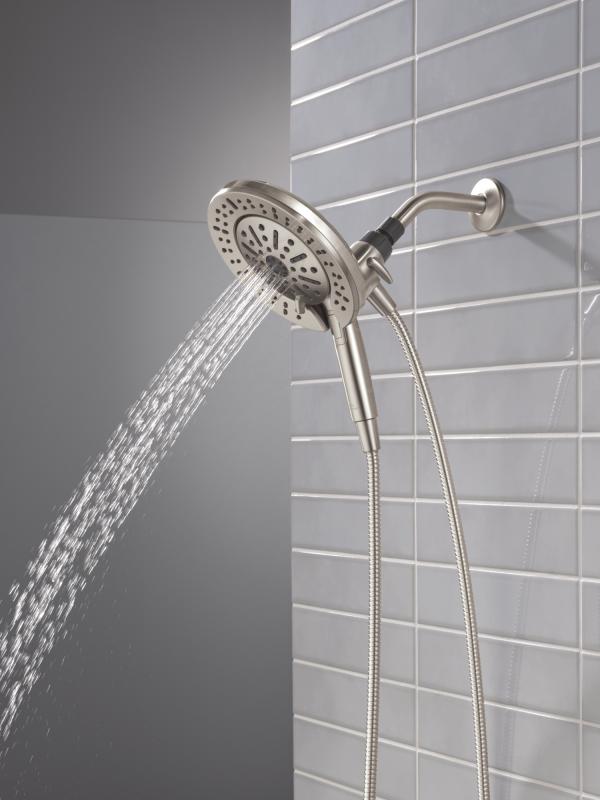 DELTA Universal Showering Components 6-Setting In2ition  with ProClean — Spotshield Brushed Nickel
