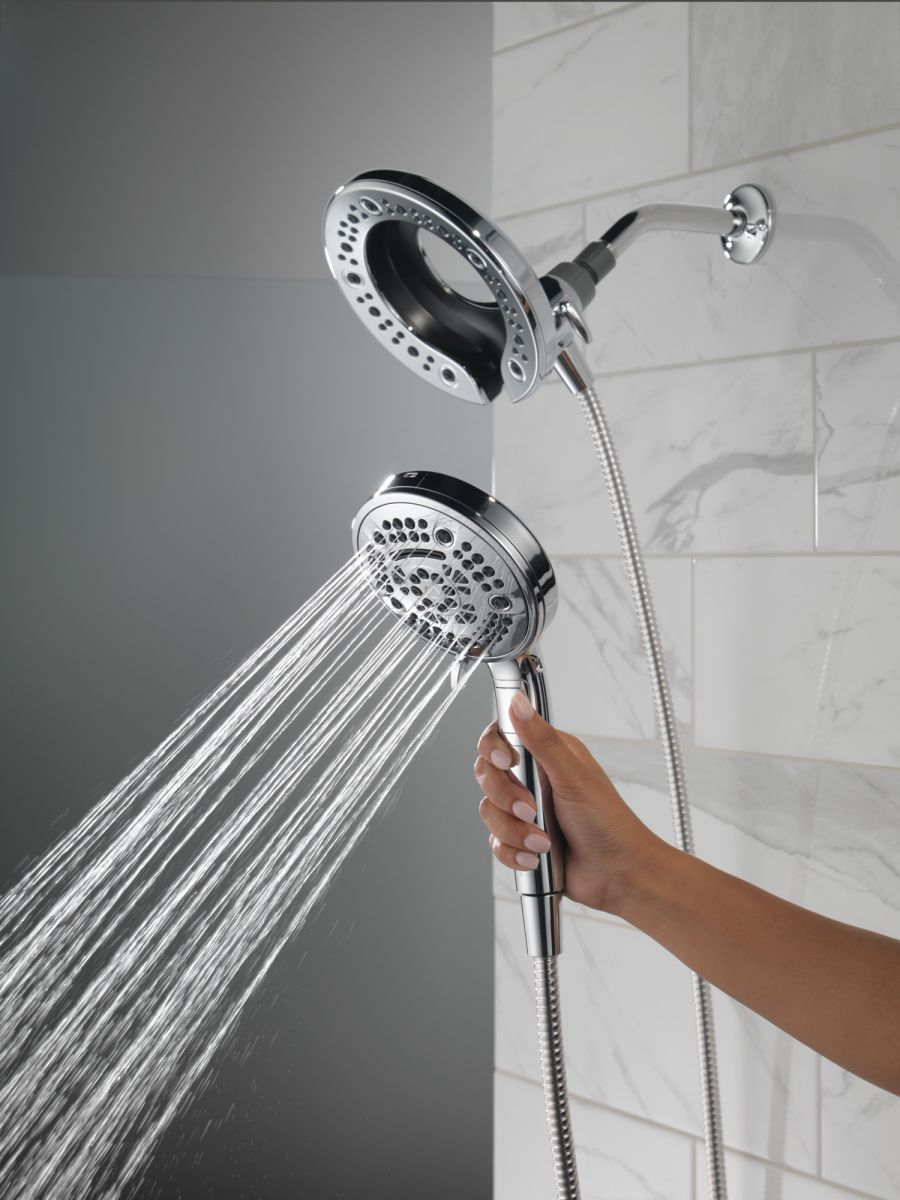 DELTA Universal Showering Components In2ition 7-Setting Two-in-One Shower — Chrome