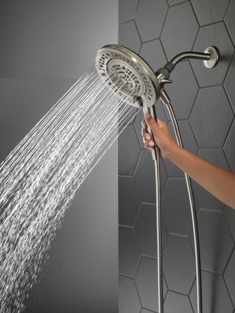 DELTA Universal Showering Components In2ition 7-Setting Two-in-One Shower — Spotshield Brushed Nickel