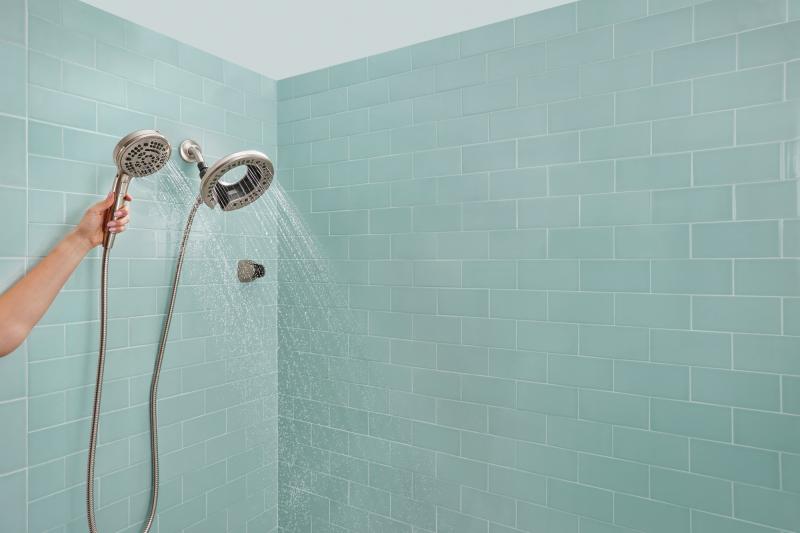 DELTA Universal Showering Components In2ition 7-Setting Two-in-One Shower — Spotshield Brushed Nickel