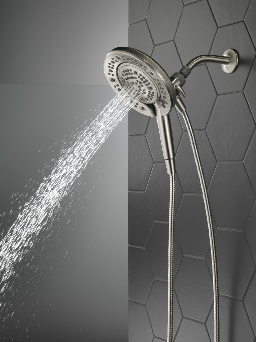 DELTA Universal Showering Components In2ition 7-Setting Two-in-One Shower — Spotshield Brushed Nickel