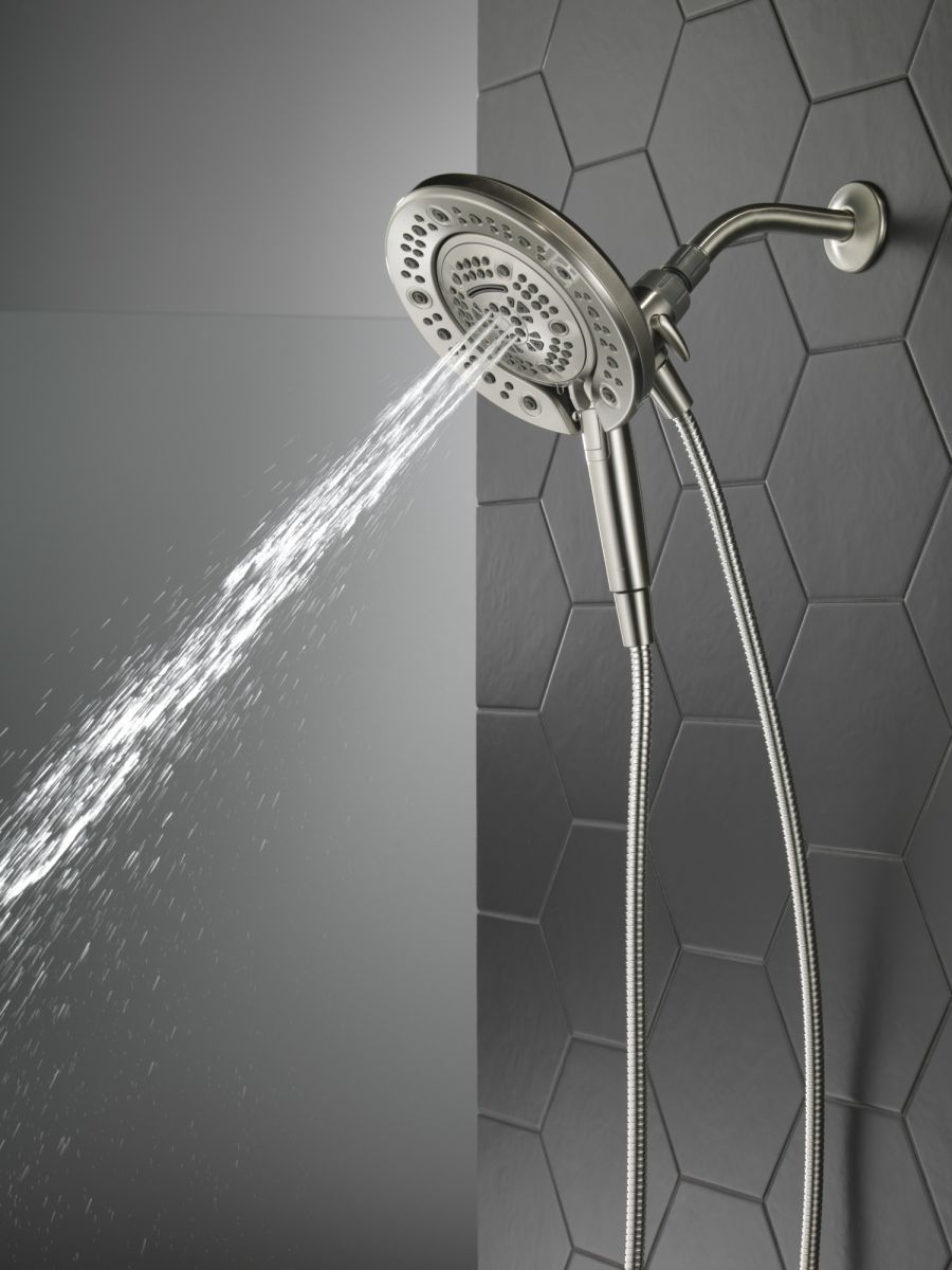 DELTA Universal Showering Components In2ition 7-Setting Two-in-One Shower — Spotshield Brushed Nickel