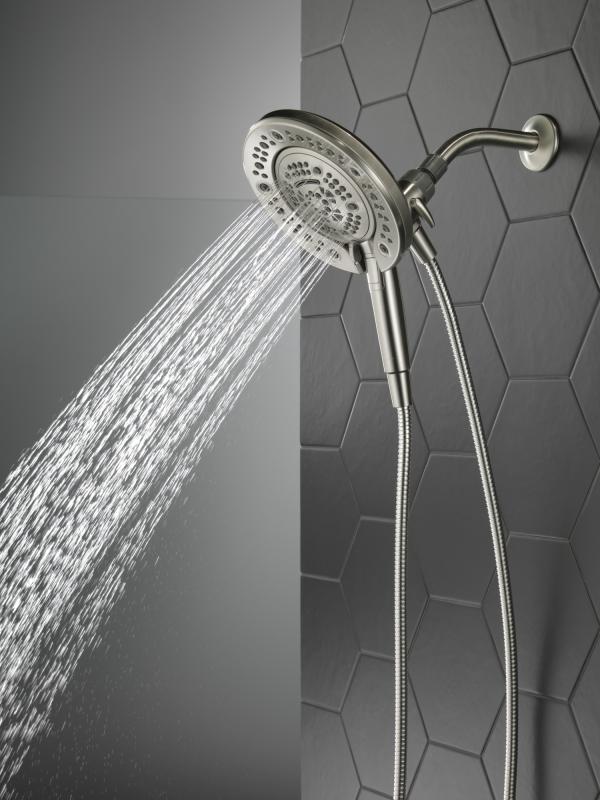 DELTA Universal Showering Components In2ition 7-Setting Two-in-One Shower — Spotshield Brushed Nickel