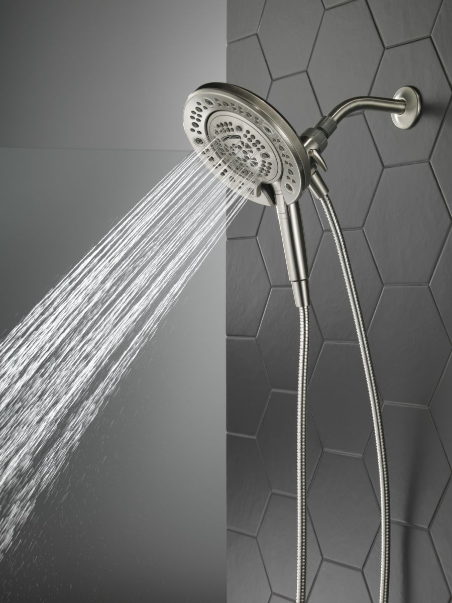 DELTA Universal Showering Components In2ition 7-Setting Two-in-One Shower — Spotshield Brushed Nickel