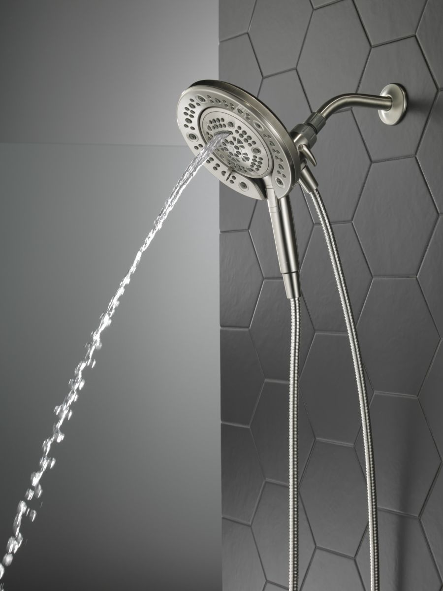 DELTA Universal Showering Components In2ition 7-Setting Two-in-One Shower — Spotshield Brushed Nickel