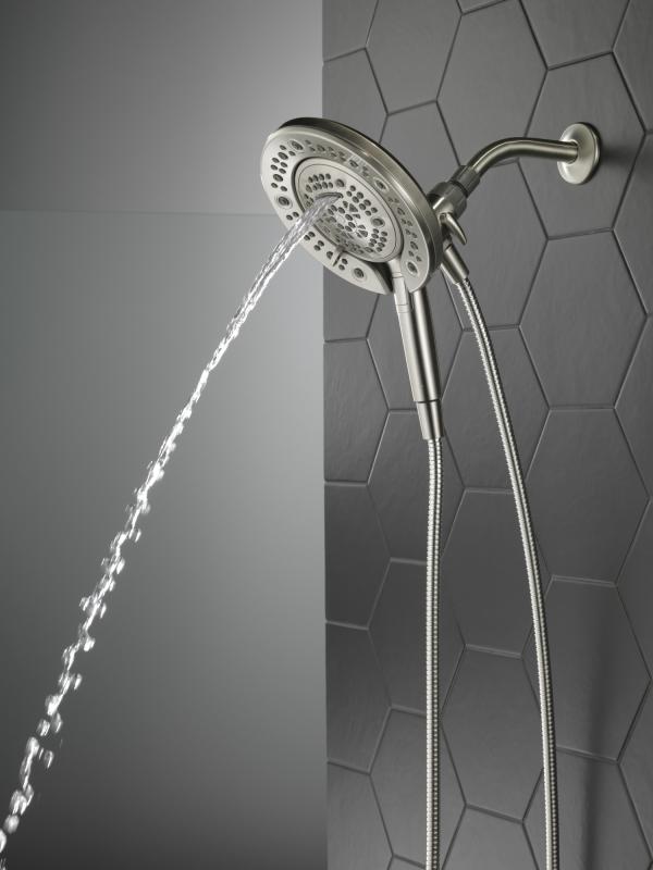 DELTA Universal Showering Components In2ition 7-Setting Two-in-One Shower — Spotshield Brushed Nickel