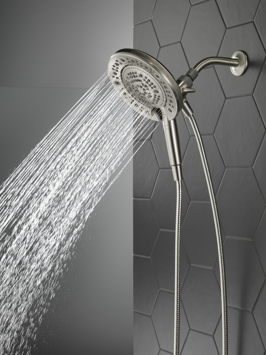 DELTA Universal Showering Components In2ition 7-Setting Two-in-One Shower — Spotshield Brushed Nickel