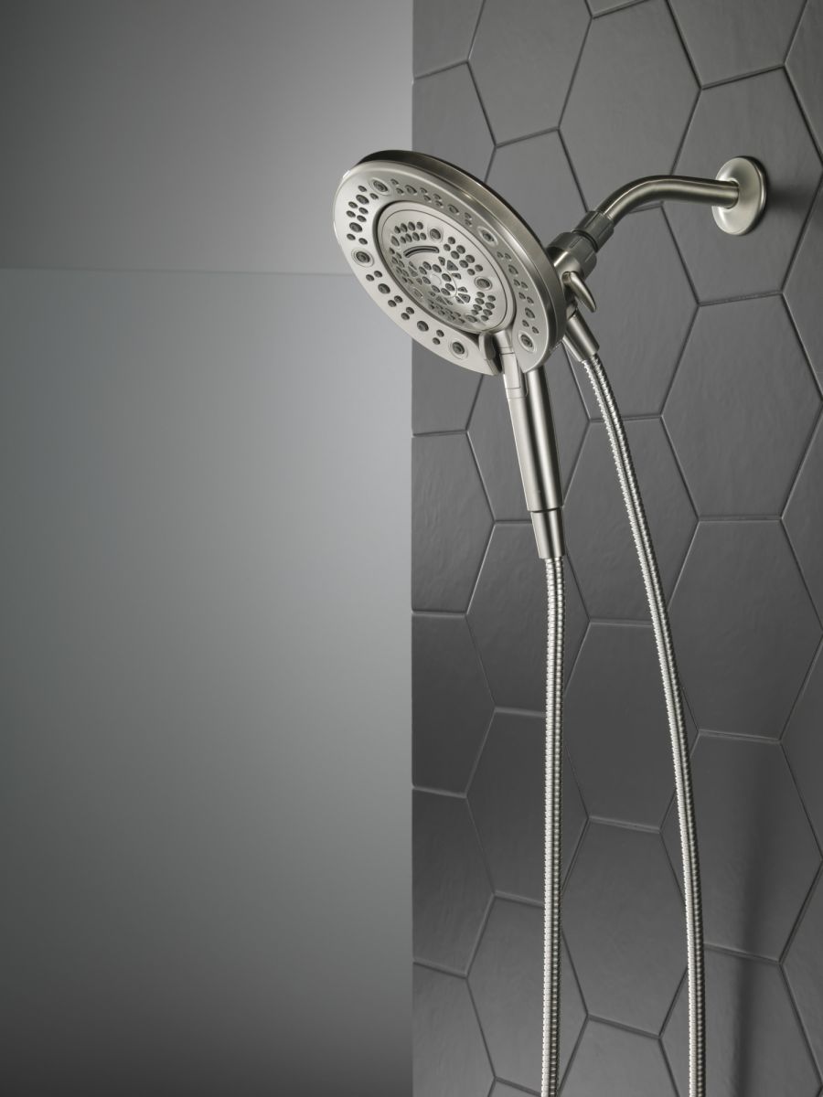 DELTA Universal Showering Components In2ition 7-Setting Two-in-One Shower — Spotshield Brushed Nickel