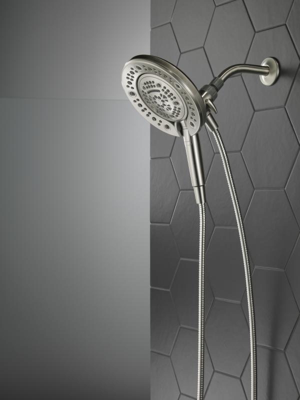 DELTA Universal Showering Components In2ition 7-Setting Two-in-One Shower — Spotshield Brushed Nickel