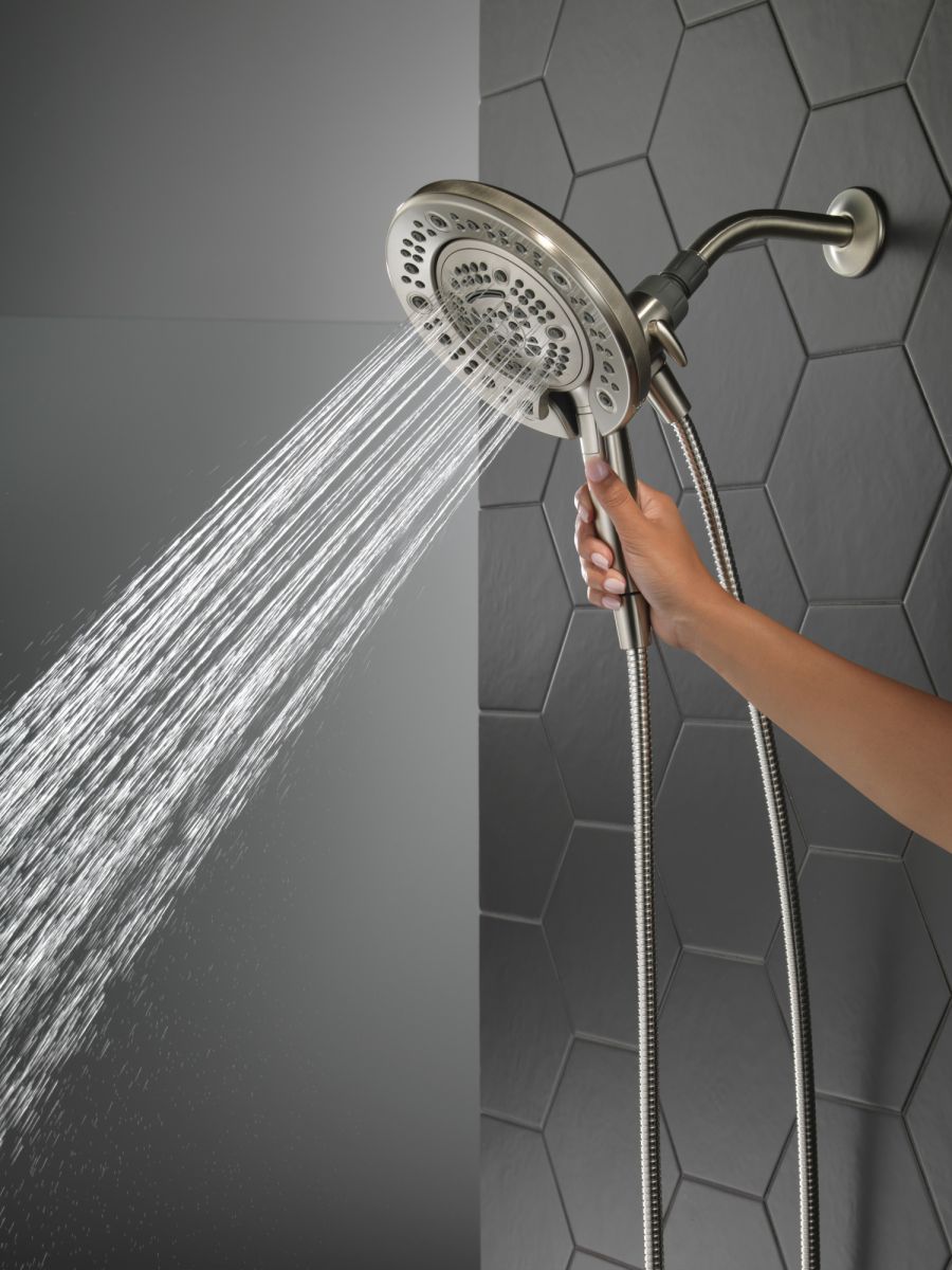 DELTA Universal Showering Components In2ition 7-Setting Two-in-One Shower — Satin Nickel