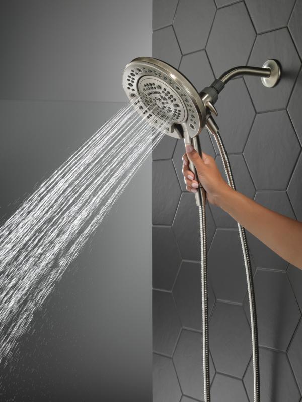 DELTA Universal Showering Components In2ition 7-Setting Two-in-One Shower — Satin Nickel