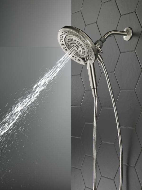 DELTA Universal Showering Components In2ition 7-Setting Two-in-One Shower — Satin Nickel
