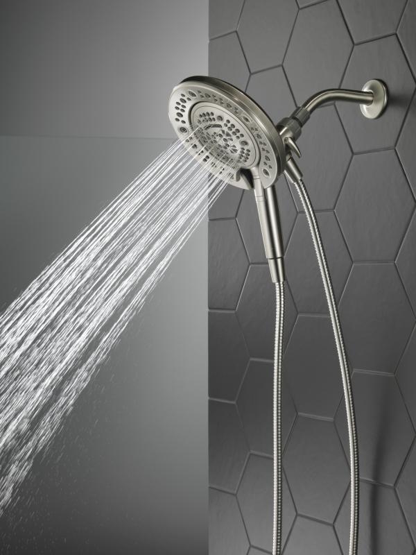 DELTA Universal Showering Components In2ition 7-Setting Two-in-One Shower — Satin Nickel