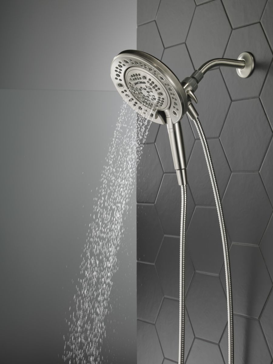 DELTA Universal Showering Components In2ition 7-Setting Two-in-One Shower — Satin Nickel