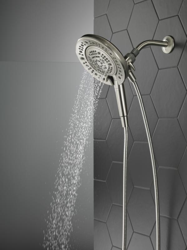 DELTA Universal Showering Components In2ition 7-Setting Two-in-One Shower — Satin Nickel