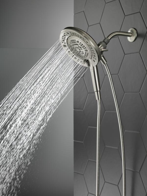 DELTA Universal Showering Components In2ition 7-Setting Two-in-One Shower — Satin Nickel