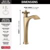 DELTA Dorval Single Handle Vessel Bathroom Faucet — Champagne Bronze