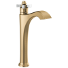 DELTA Dorval Single Handle Vessel Bathroom Faucet — Champagne Bronze / Porcelain