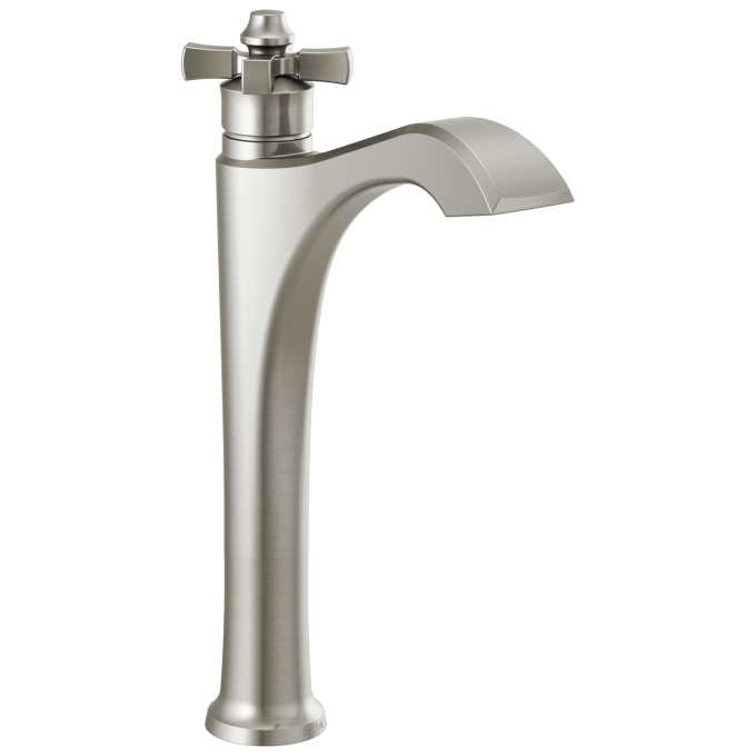 DELTA Dorval Single Handle Vessel Bathroom Faucet — Stainless