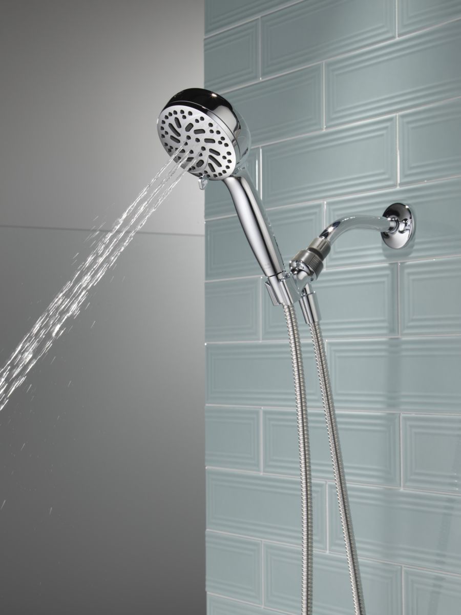 DELTA Universal Showering Components 6-Setting Hand Shower with Cleaning Spray — Chrome