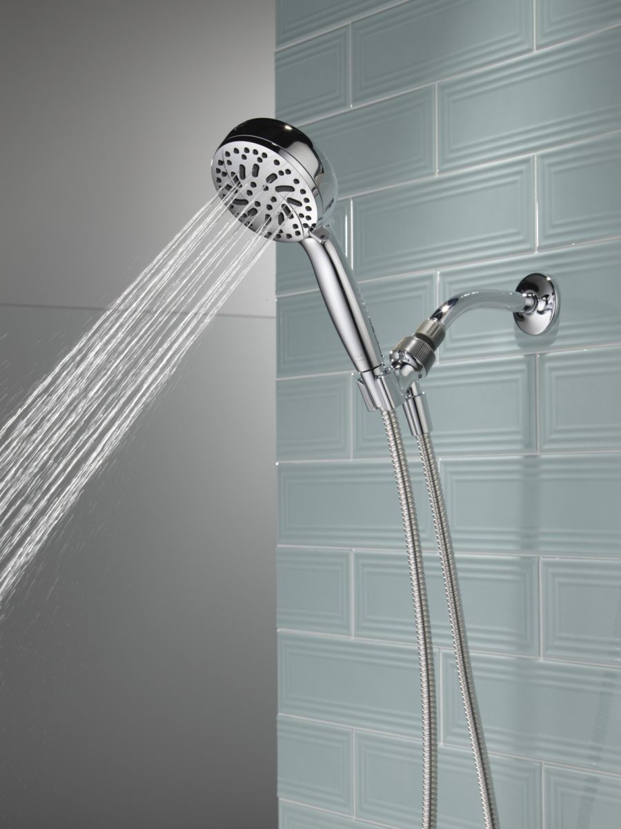 DELTA Universal Showering Components 6-Setting Hand Shower with Cleaning Spray — Chrome