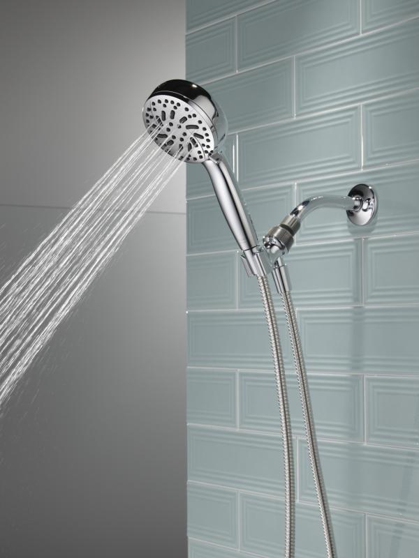 DELTA Universal Showering Components 6-Setting Hand Shower with Cleaning Spray — Chrome